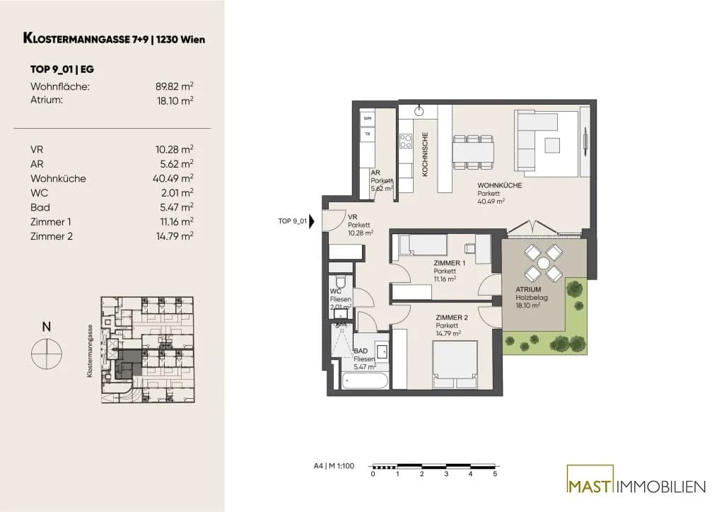 3-Zimmer-Wohnung kaufen in Wien – 89,09 m², € 469.000 – Bild 27 von 27