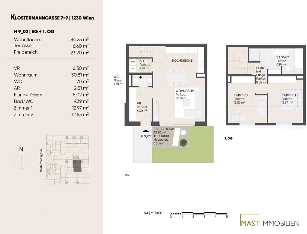 3-Zimmer-Haus kaufen in Wien – 84,23 m², € 459.000 – Bild 23 von 23