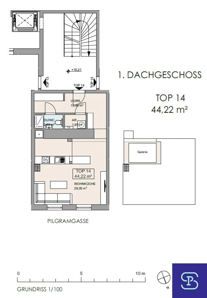 1-Zimmer-Wohnung kaufen in Wien – 44,2 m², € 358.800 – Bild 12 von 12
