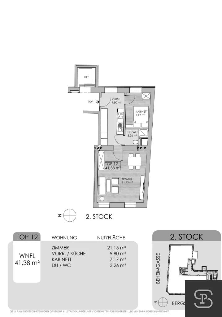 1-Zimmer-Wohnung kaufen in Wien – 41,38 m², € 129.000 – Bild 8 von 8
