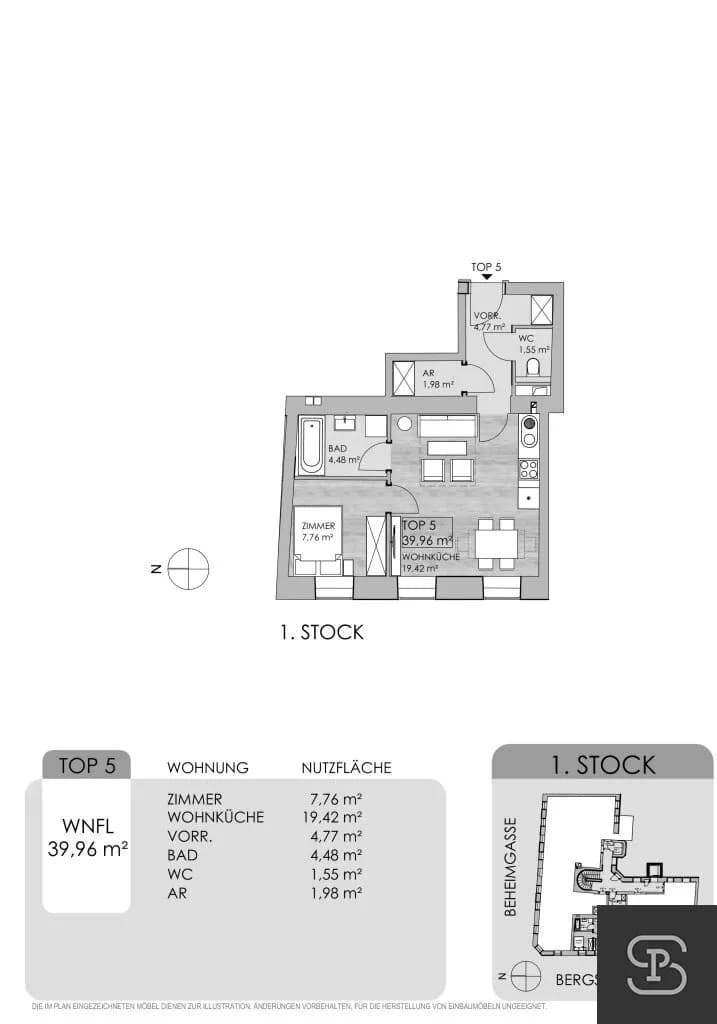2-Zimmer-Wohnung kaufen in Wien – 39,96 m², € 149.000 – Bild 8 von 8