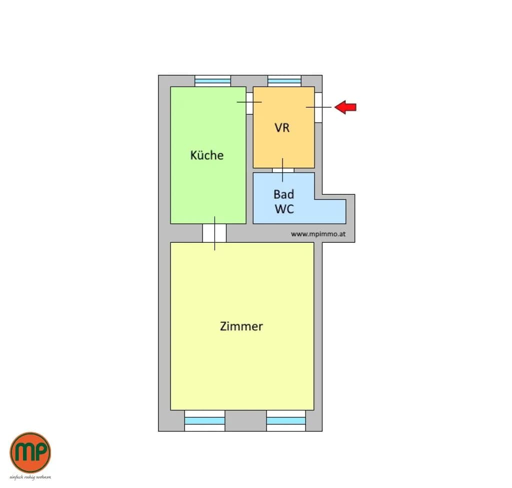 1-Zimmer-Wohnung kaufen in Wien – 45,78 m², € 200.000 – Bild 7 von 12