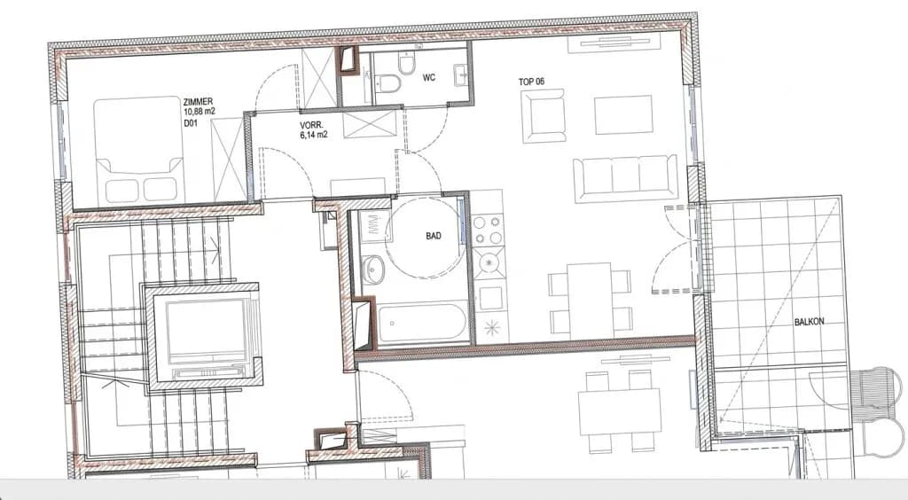 2-Zimmer-Wohnung mieten in Wien – 47 m², € 966 – Bild 5 von 5