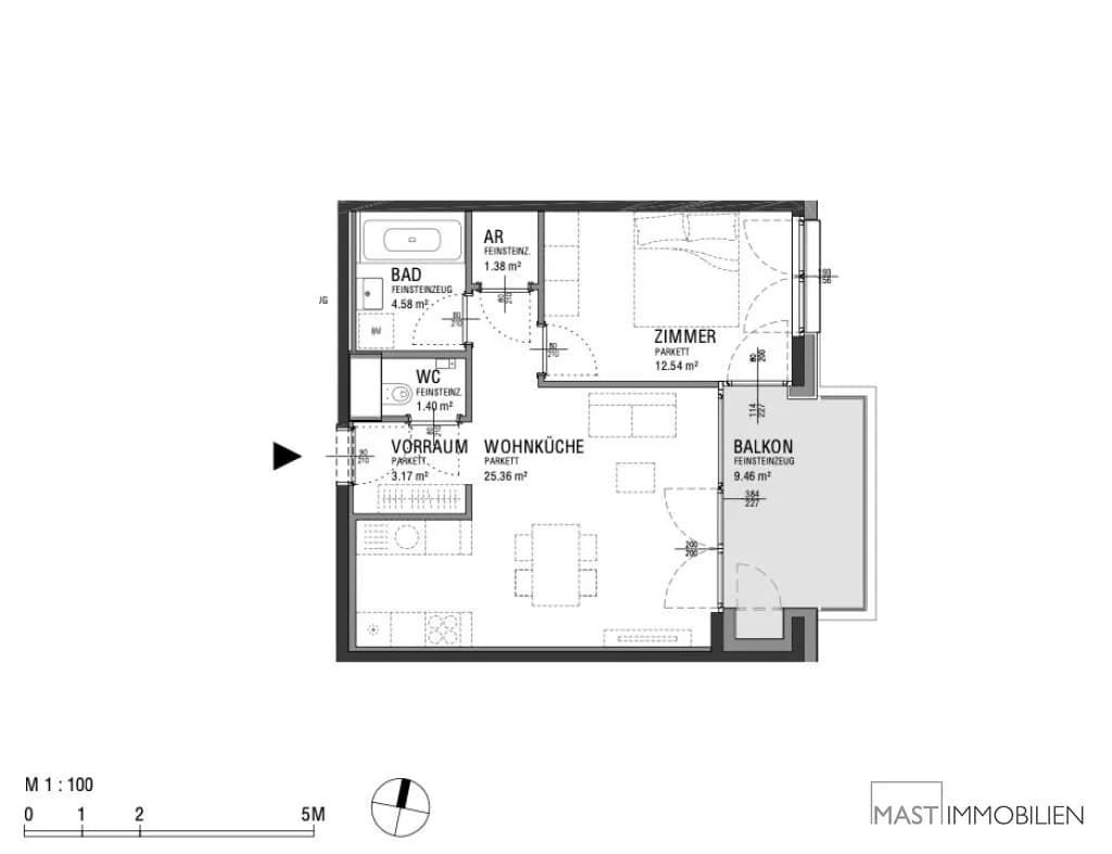 2-Zimmer-Wohnung kaufen in Wien – 48,46 m², € 339.000 – Bild 10 von 10