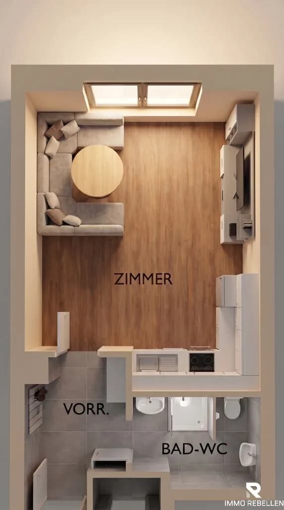 1-Zimmer-Wohnung mieten in Mödling – 28 m², € 567 – Bild 6 von 7