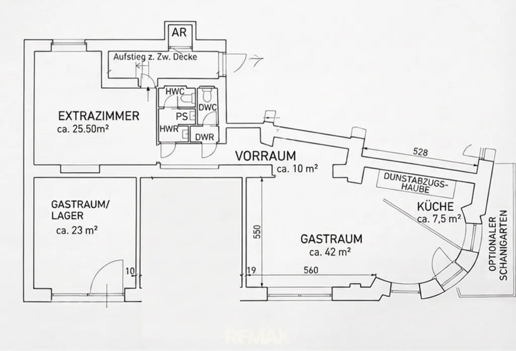 Gewerbeimmobilie mieten in Wien – 170 m², € 1.897