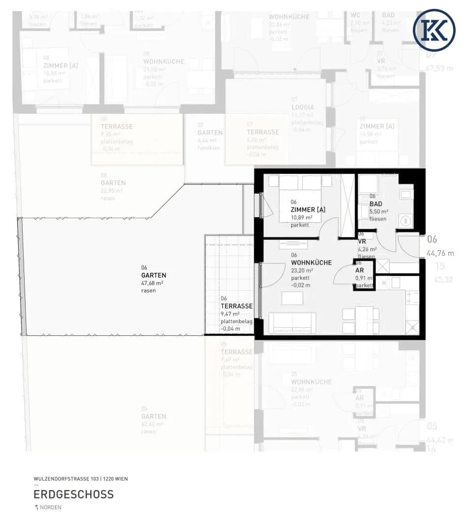 2-Zimmer-Wohnung kaufen in Wien – 44,76 m², € 307.500 – Bild 15 von 18