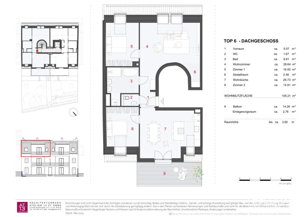 4-Zimmer-Wohnung kaufen in Wien – 105,21 m², € 888.000 – Bild 6 von 6