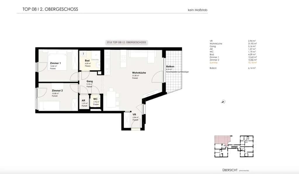 3-Zimmer-Wohnung kaufen in Baden – 70,18 m², € 489.000 – Bild 11 von 11