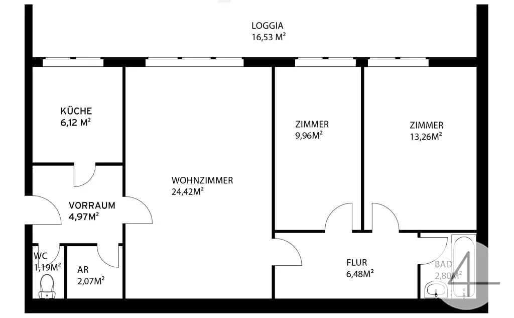 3-Zimmer-Wohnung kaufen in Wien – 71,29 m², € 242.500 – Bild 7 von 7