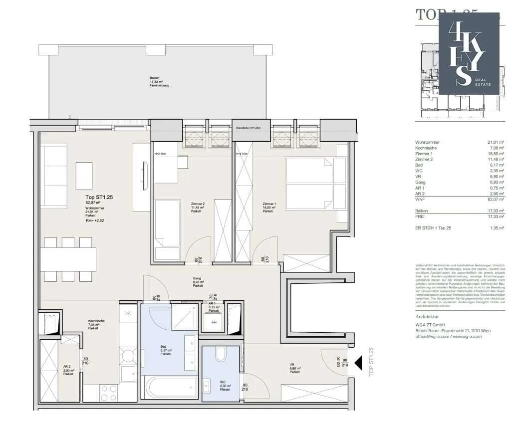 3-Zimmer-Wohnung kaufen in Wien – 82,07 m², € 999.000 – Bild 19 von 19