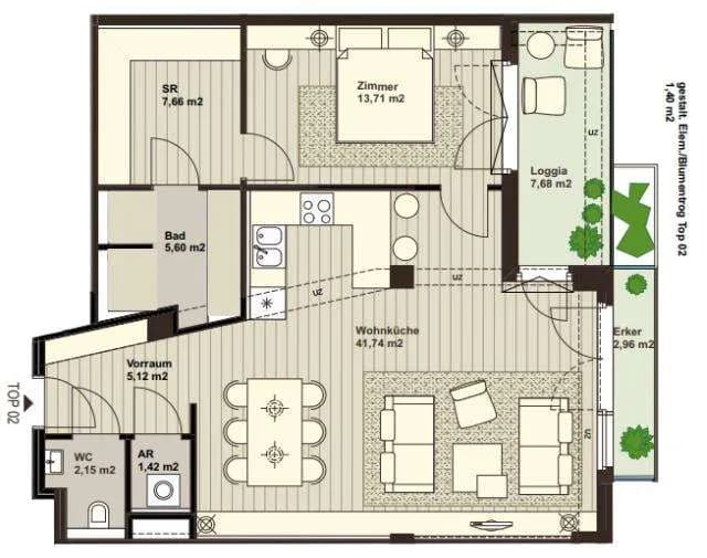 2-Zimmer-Wohnung mieten in Wien – 85 m², € 1.880 – Bild 10 von 11