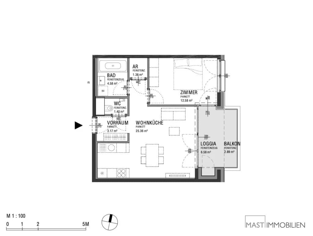 2-Zimmer-Wohnung kaufen in Wien – 55,04 m², € 351.000 – Bild 11 von 11