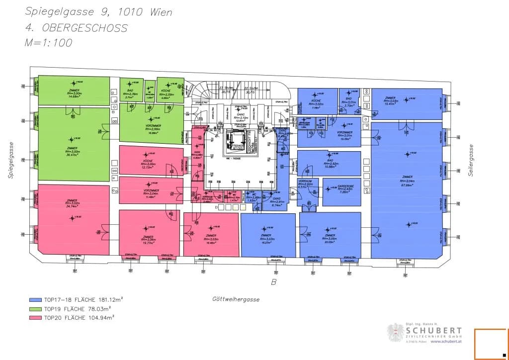 4-Zimmer-Wohnung mieten in Wien – 181,12 m², € 3.850 – Bild 21 von 21