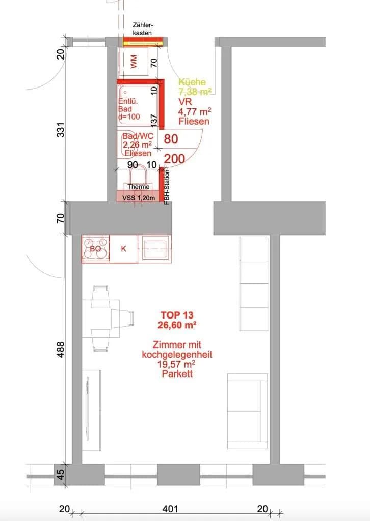 1-Zimmer-Wohnung kaufen in Wien – 26,6 m², € 160.600 – Bild 9 von 9