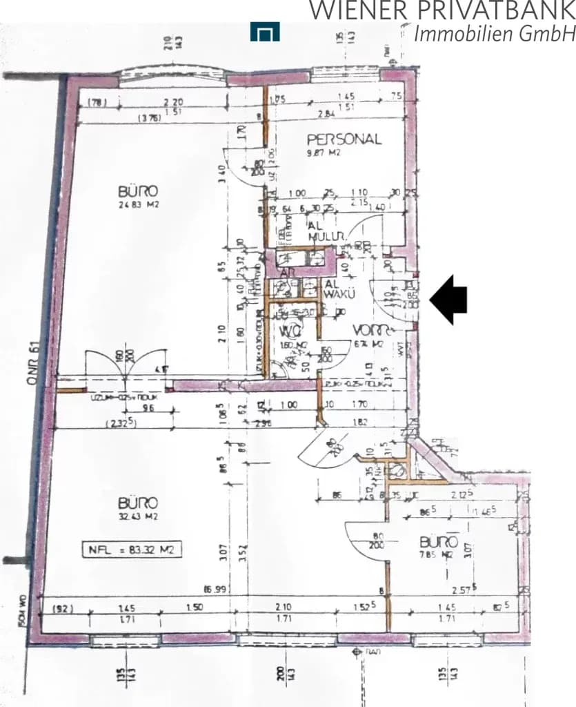 3-Zimmer-Gewerbeimmobilie mieten in Wien – 83,32 m², € 1.333 – Bild 9 von 9