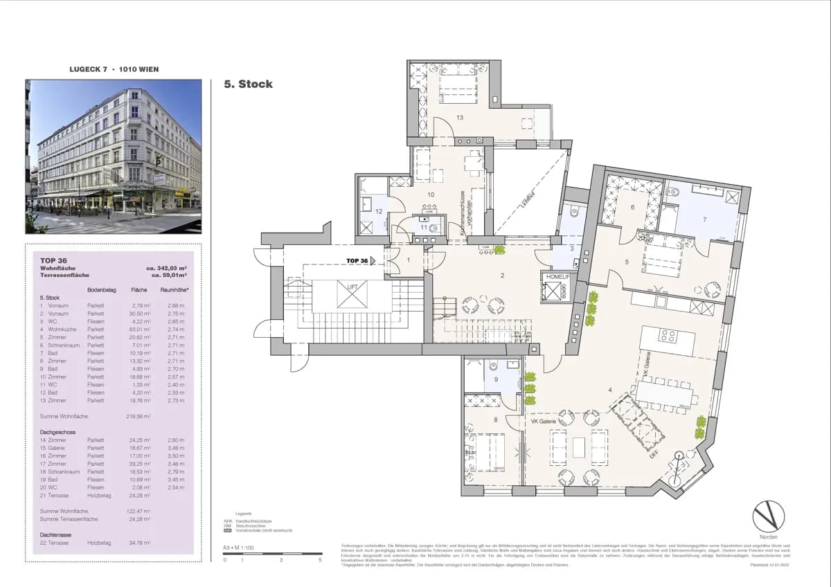 8-Zimmer-Wohnung mieten in Wien – 342,03 m², € 11.500 – Bild 49 von 53