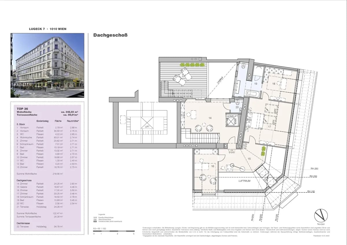 8-Zimmer-Wohnung mieten in Wien – 342,03 m², € 11.500 – Bild 50 von 53