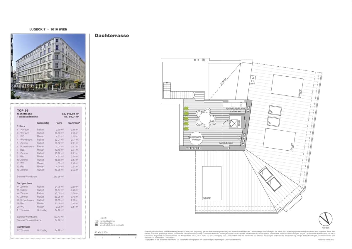 8-Zimmer-Wohnung mieten in Wien – 342,03 m², € 11.500 – Bild 51 von 53