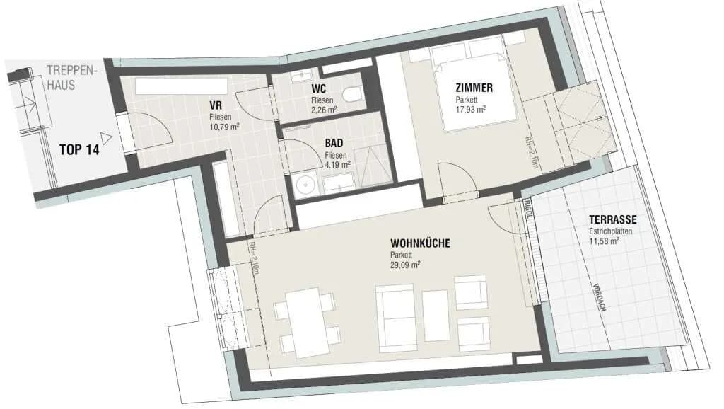 2-Zimmer-Wohnung kaufen in Mistelbach – 64,26 m², € 299.000 – Bild 12 von 15