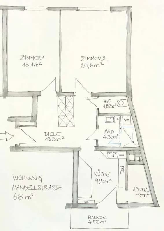 2-Zimmer-Wohnung mieten in Graz – 68 m², € 850 – Bild 4 von 23