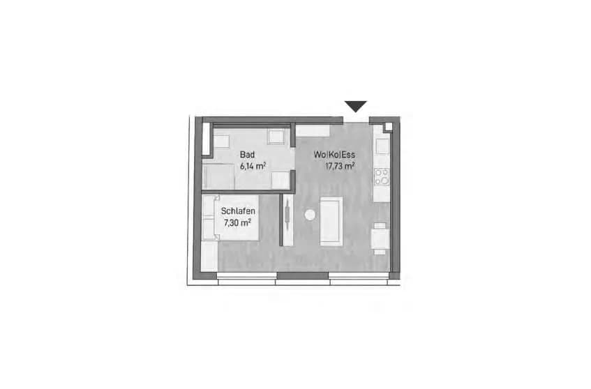 2-Zimmer-Wohnung kaufen in Graz – 31,17 m², € 180.795