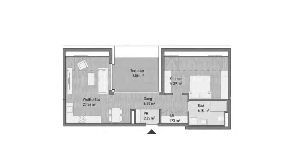 2-Zimmer-Wohnung kaufen in Graz – 57,51 m², € 457.769 – Bild 2 von 2