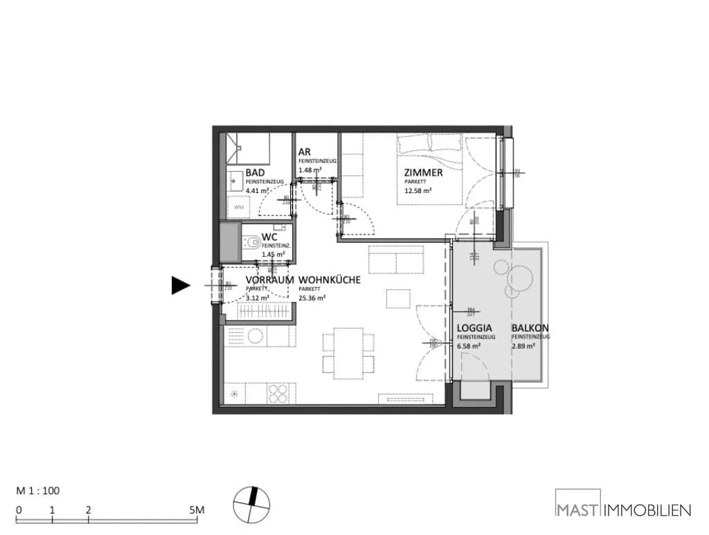 2-Zimmer-Wohnung kaufen in Wien – 55,04 m², € 351.000 – Bild 11 von 11