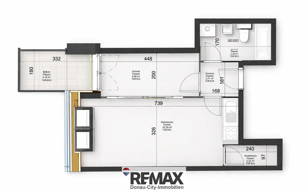 2-Zimmer-Wohnung kaufen in Wien – 43 m², € 249.000 – Bild 8 von 10