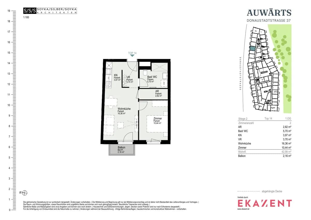 2-Zimmer-Wohnung mieten in Wien – 42,99 m², € 1.035 – Bild 8 von 8