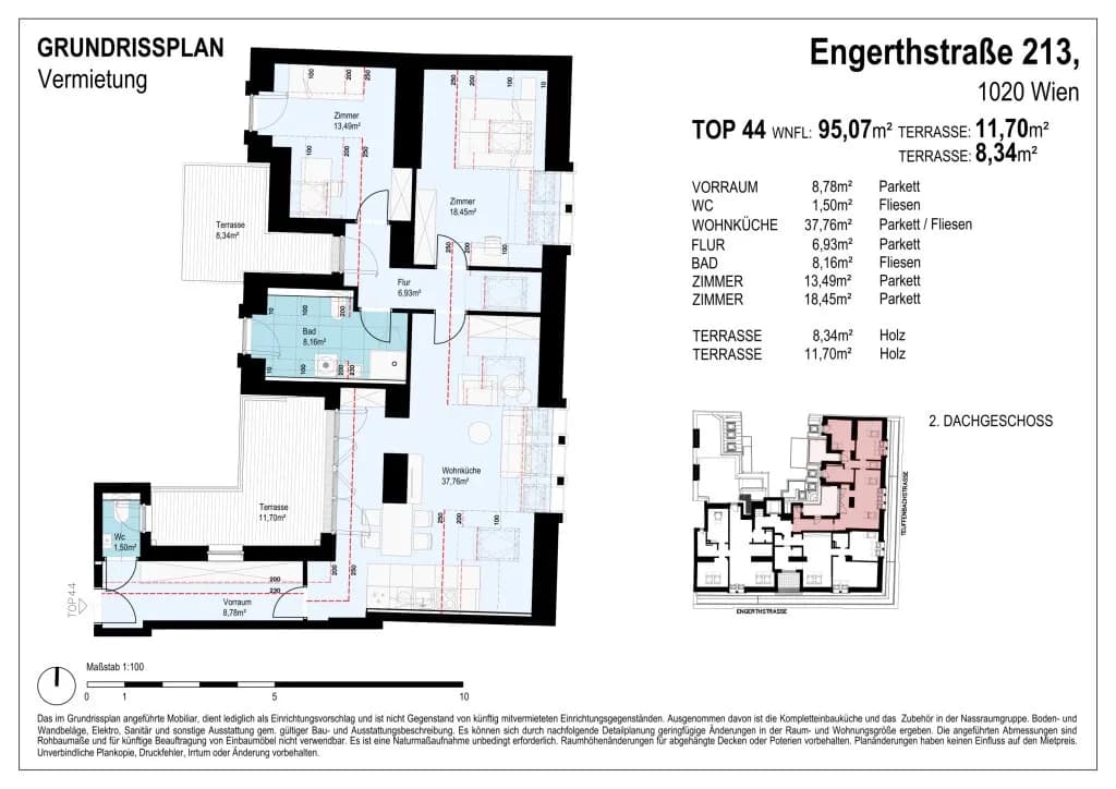 3-Zimmer-Wohnung mieten in Wien – 95,07 m², € 2.380 – Bild 16 von 16