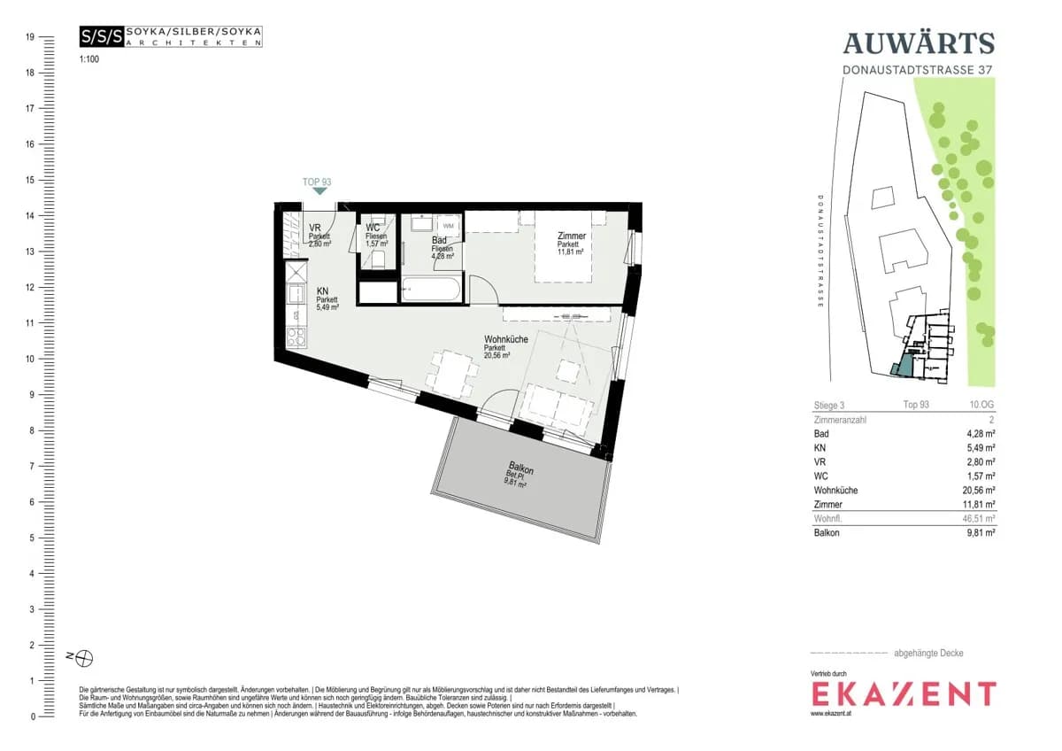 2-Zimmer-Wohnung mieten in Wien – 46,51 m², € 1.524 – Bild 8 von 8