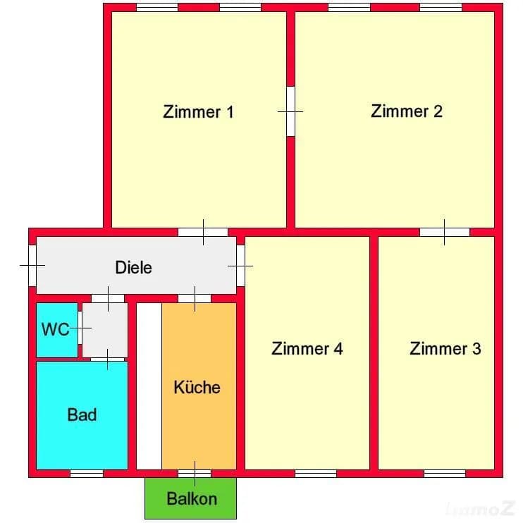 4-Zimmer-Wohnung mieten in Graz – 119,5 m², € 1.534