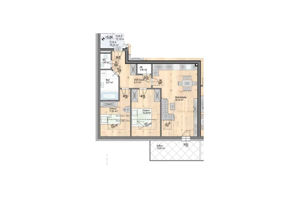3-Zimmer-Wohnung kaufen in Wien – 70,25 m², € 439.000 – Bild 2 von 26