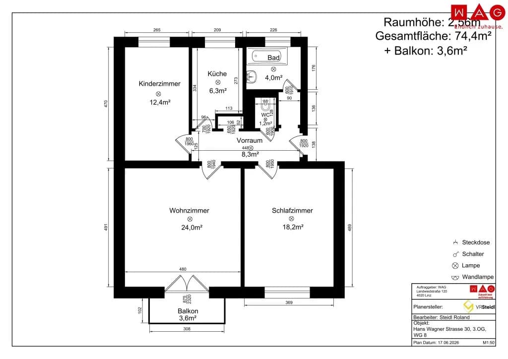 3-Zimmer-Wohnung mieten in Steyr – 78,6 m², € 803 – Bild 4 von 4