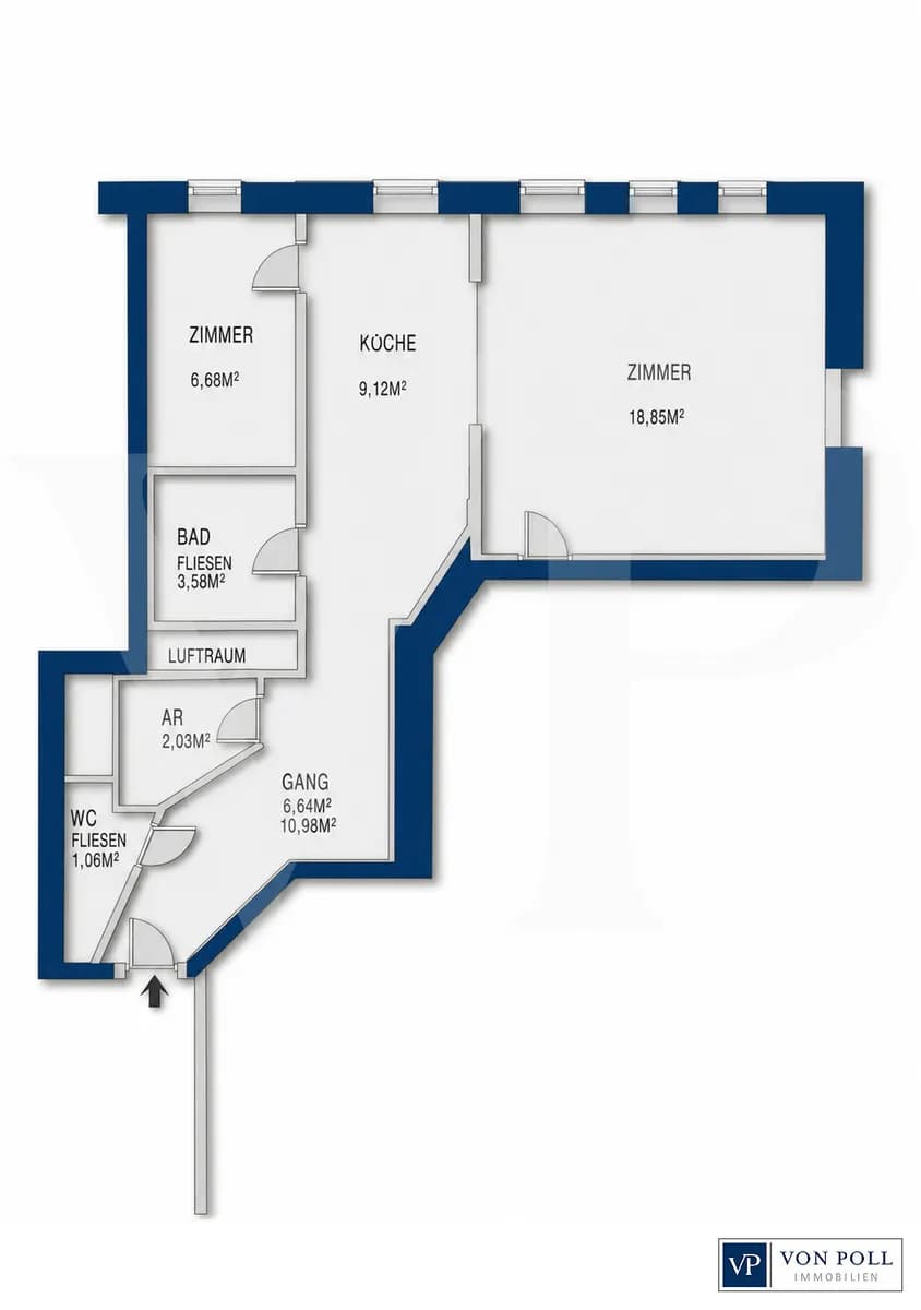 1-Zimmer-Wohnung kaufen in Wien – 50,62 m², € 198.000 – Bild 7 von 7