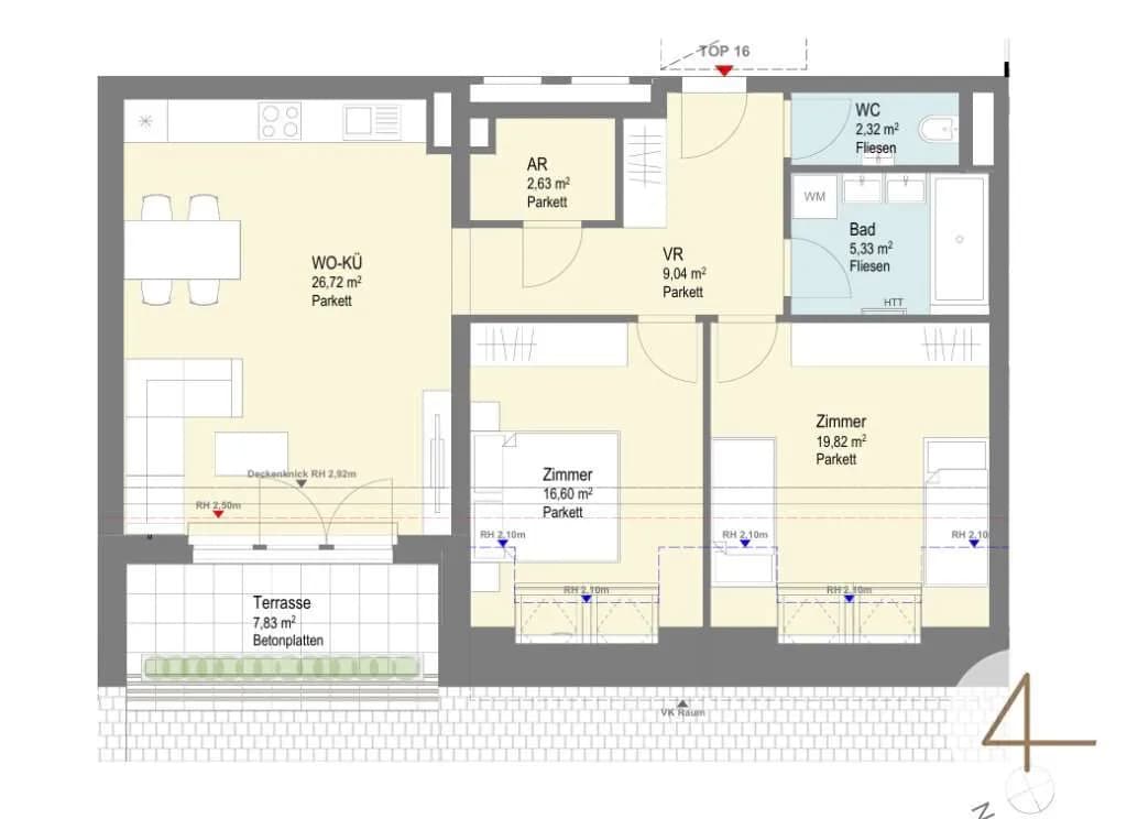 Wohnung kaufen in Tulln – 82,85 m², € 262.608 – Bild 13 von 13
