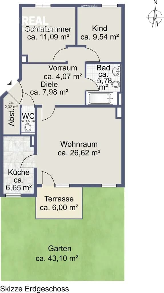 3-Zimmer-Wohnung kaufen in Hallein – 75,58 m², € 349.000 – Bild 5 von 5