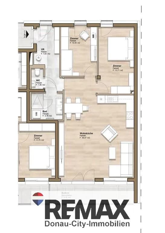 3-Zimmer-Wohnung kaufen in Gänserndorf – 79,89 m², € 384.000 – Bild 30 von 31