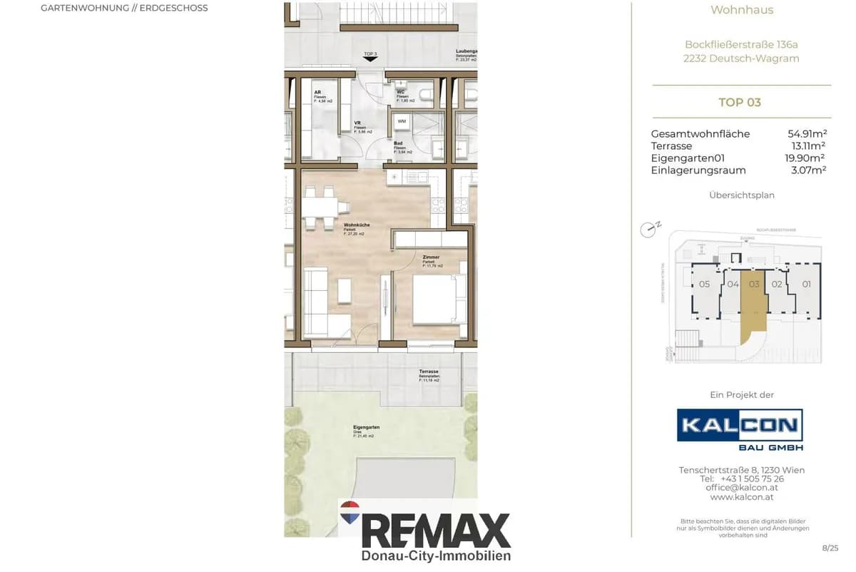 3-Zimmer-Wohnung kaufen in Gänserndorf – 54,91 m², € 274.000 – Bild 32 von 33