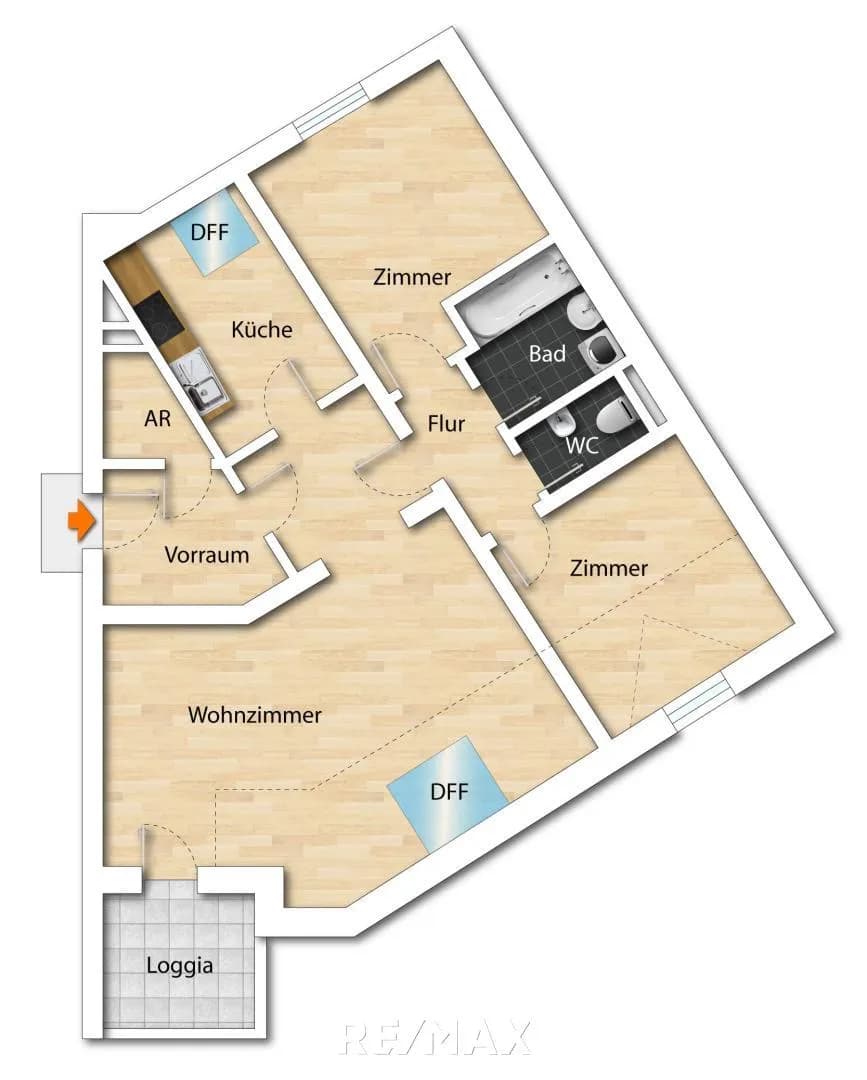 3-Zimmer-Wohnung kaufen in Linz – 81,73 m², € 295.000 – Bild 7 von 7
