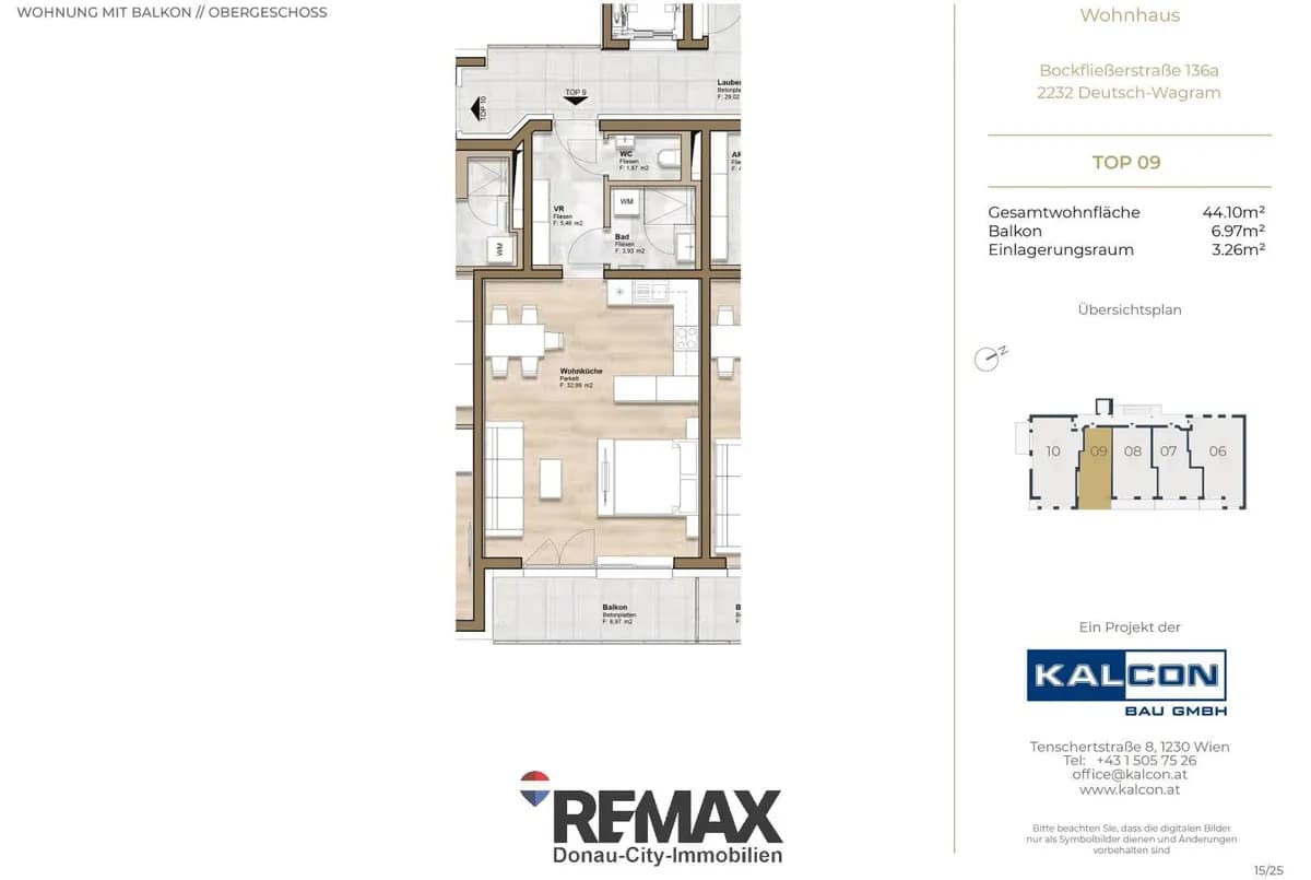 1-Zimmer-Wohnung kaufen in Gänserndorf – 44,1 m², € 208.000 – Bild 25 von 26
