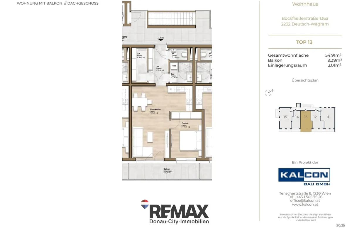 2-Zimmer-Wohnung kaufen in Gänserndorf – 54,91 m², € 274.000 – Bild 30 von 31