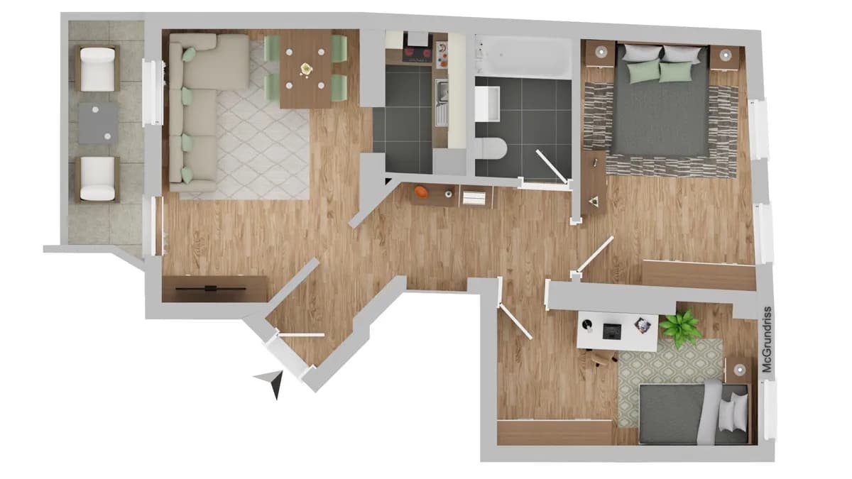 3-Zimmer-Wohnung kaufen in Tamsweg – 54,97 m², € 168.000 – Bild 3 von 3