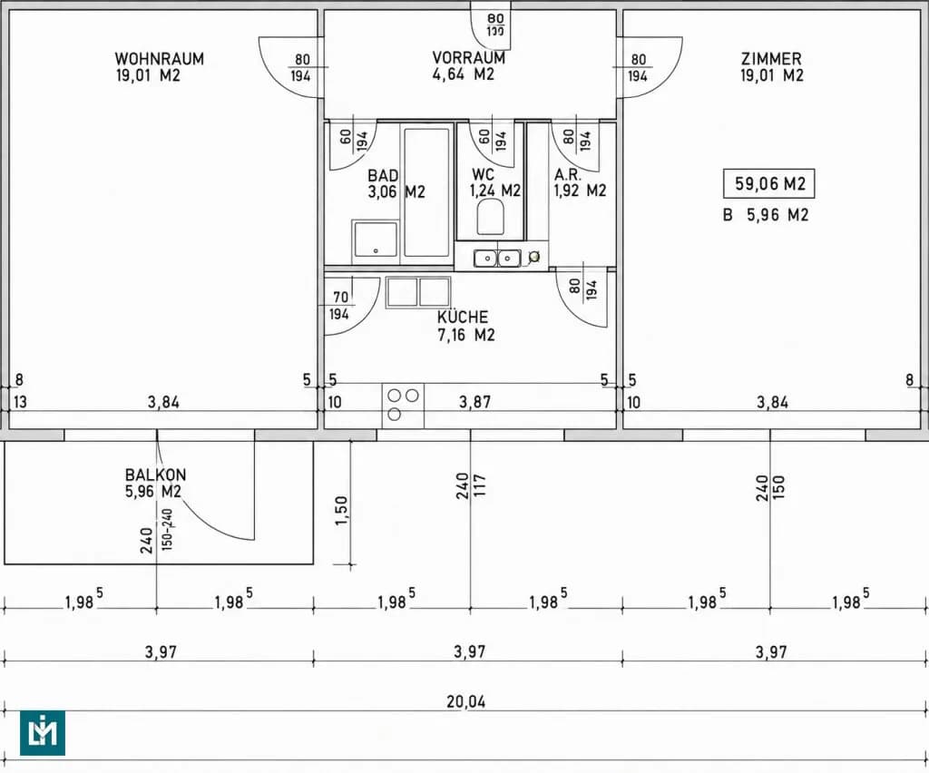2-Zimmer-Wohnung mieten in Wien – 59 m², € 1.099 – Bild 9 von 9