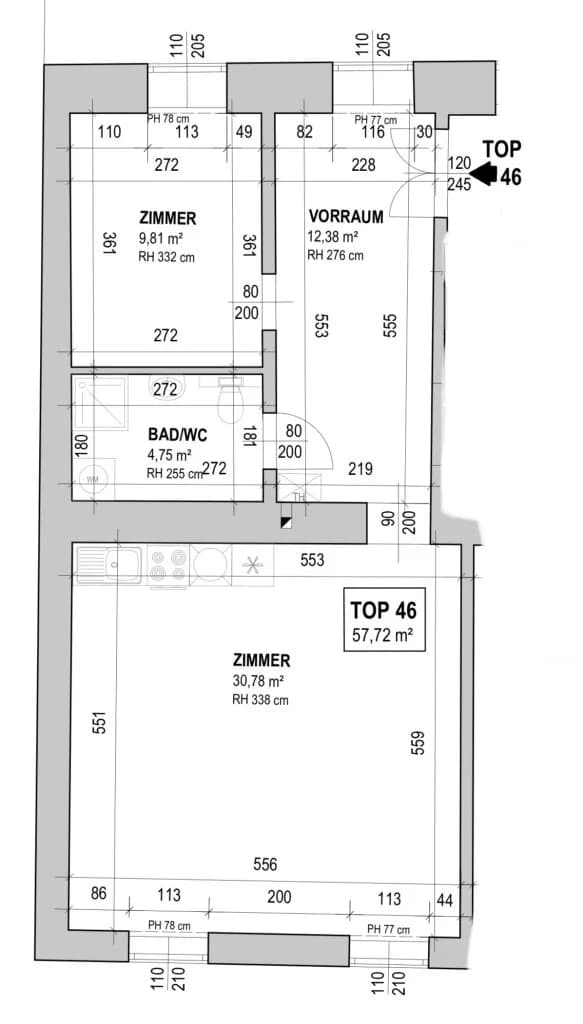 2-Zimmer-Wohnung kaufen in Wien – 57,72 m², € 292.000 – Bild 13 von 13