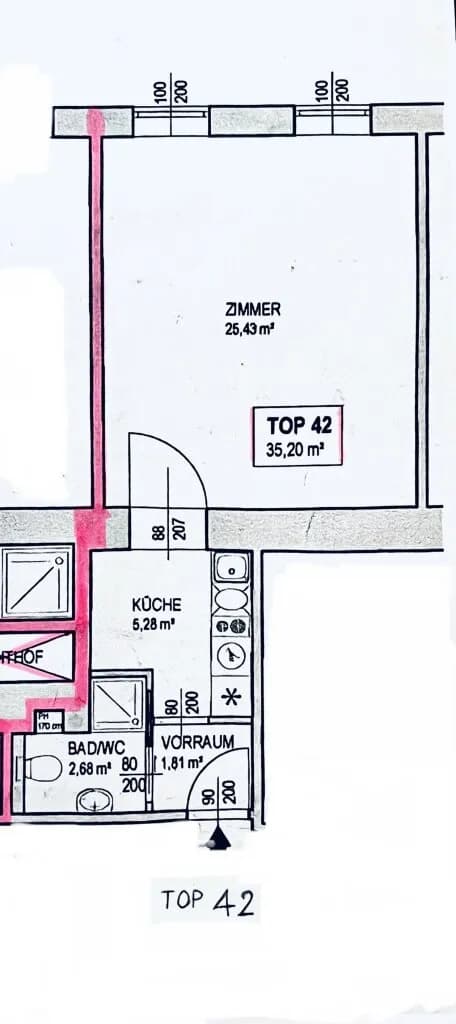 1-Zimmer-Wohnung kaufen in Wien – 35,2 m², € 190.000 – Bild 12 von 12