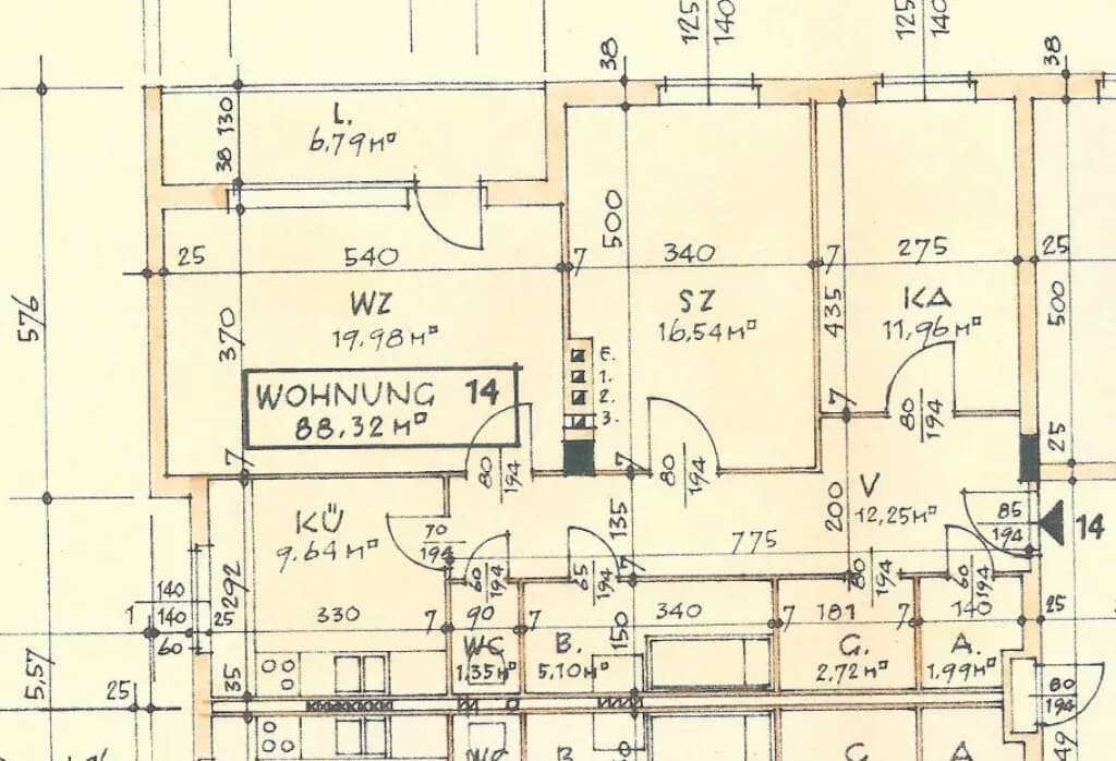 3-Zimmer-Wohnung mieten in Mödling – 88,32 m², € 1.250 – Bild 12 von 12