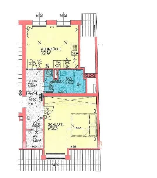 2-Zimmer-Wohnung mieten in Freistadt – 45,1 m², € 427 – Bild 3 von 7