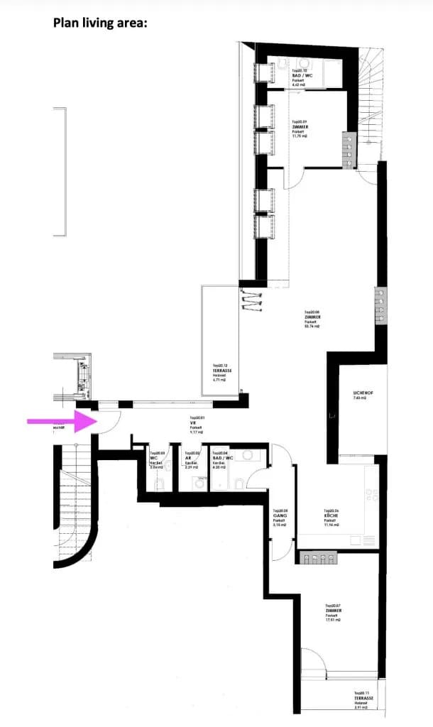 3-Zimmer-Wohnung mieten in Wien – 120 m², € 2.748 – Bild 15 von 16